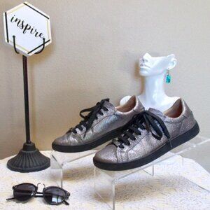 UGG Australia Milo Glitter Black Gunmetal Sneakers Tennis Shoes 1100213 Sz 8.5